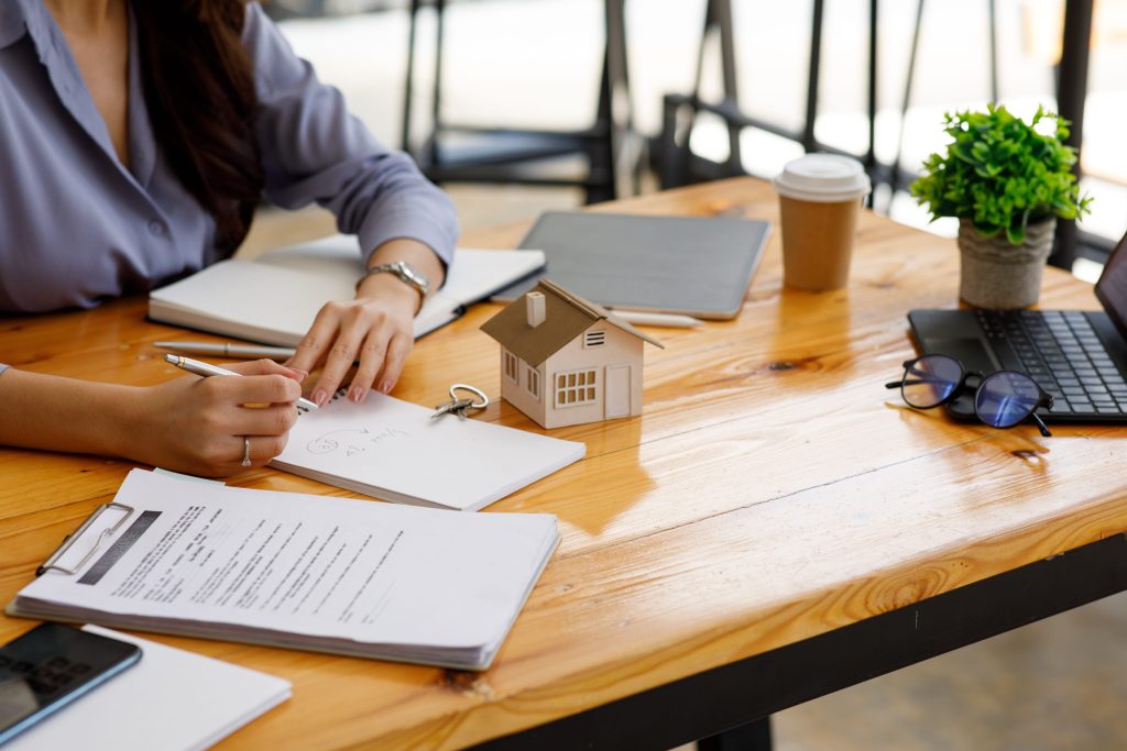 stock image of moving and relocation service planning