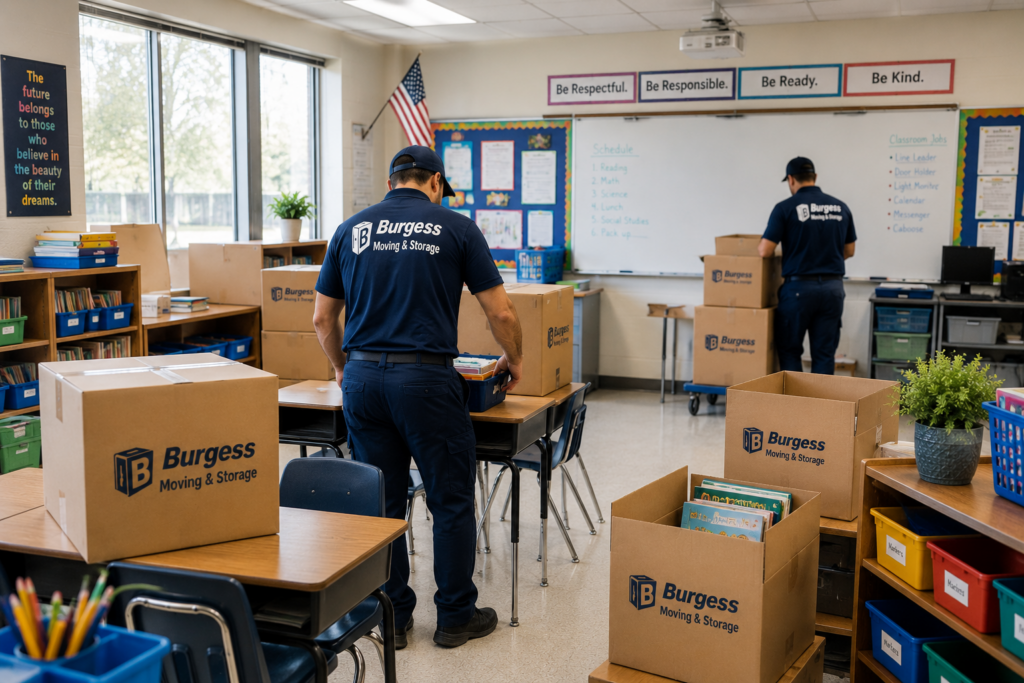 professional movers conducting a school relocation move